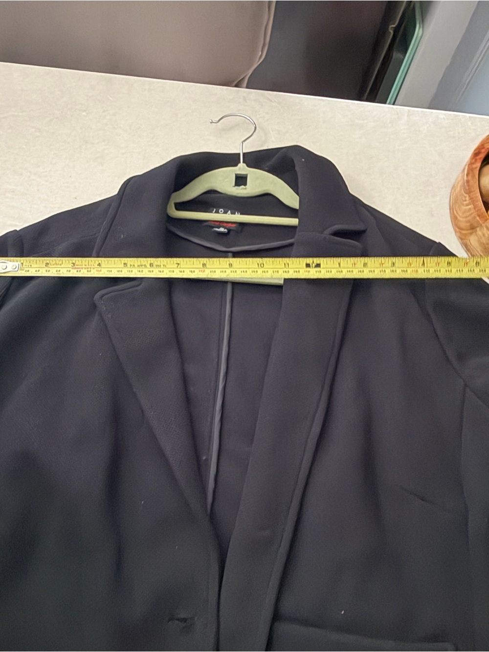 Mackage Black Wool Blend Blazer with Gold Buttons - Picture 13 of 14
